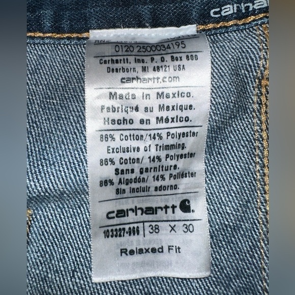 Carhartt Relaxed Fit Men's Carpenter Utility Jeans  36 - Picture 6 of 6